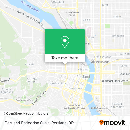 Portland Endocrine Clinic map