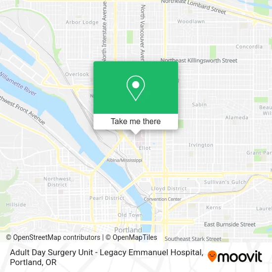 Mapa de Adult Day Surgery Unit - Legacy Emmanuel Hospital