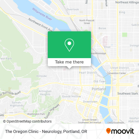 The Oregon Clinic - Neurology map