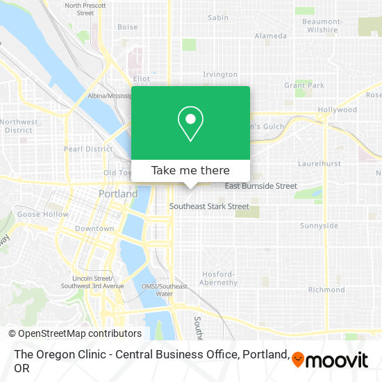 The Oregon Clinic - Central Business Office map