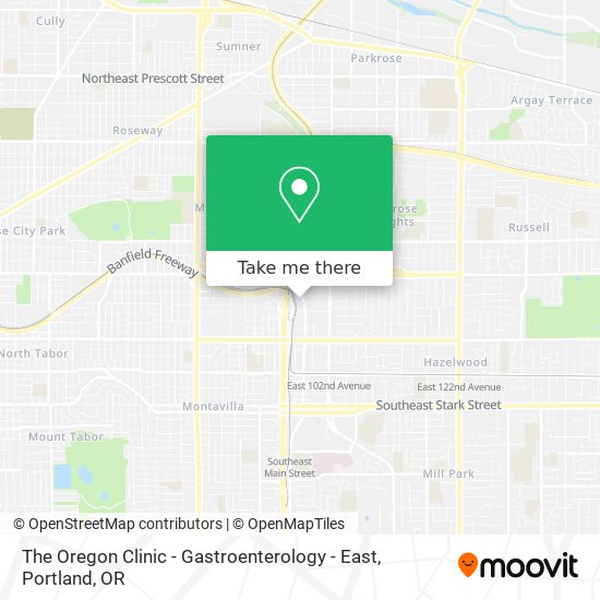 Mapa de The Oregon Clinic - Gastroenterology - East