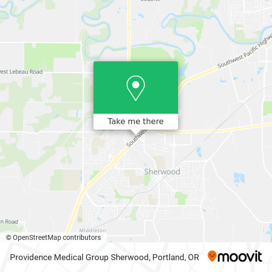 Mapa de Providence Medical Group Sherwood