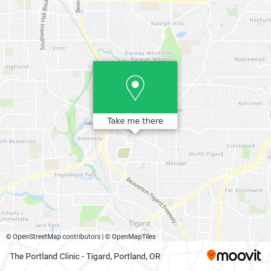 Mapa de The Portland Clinic - Tigard