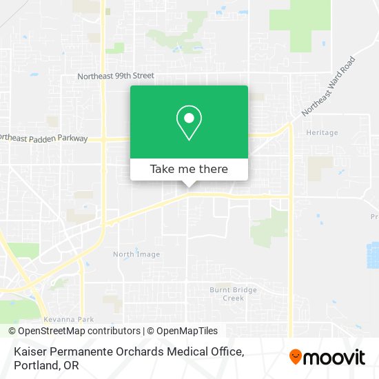 Kaiser Permanente Orchards Medical Office map