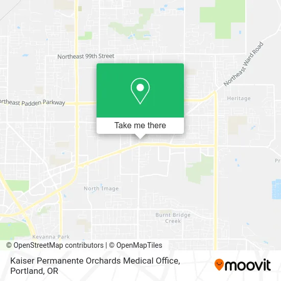 Kaiser Permanente Orchards Medical Office map