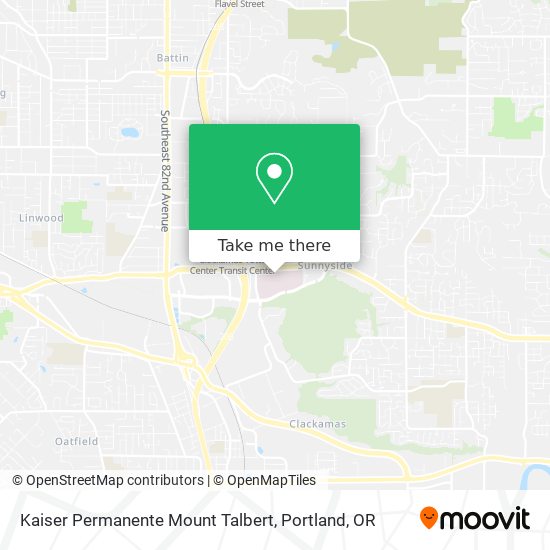 Kaiser Permanente Mount Talbert map