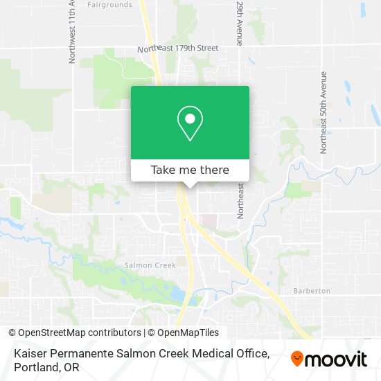 Kaiser Permanente Salmon Creek Medical Office map