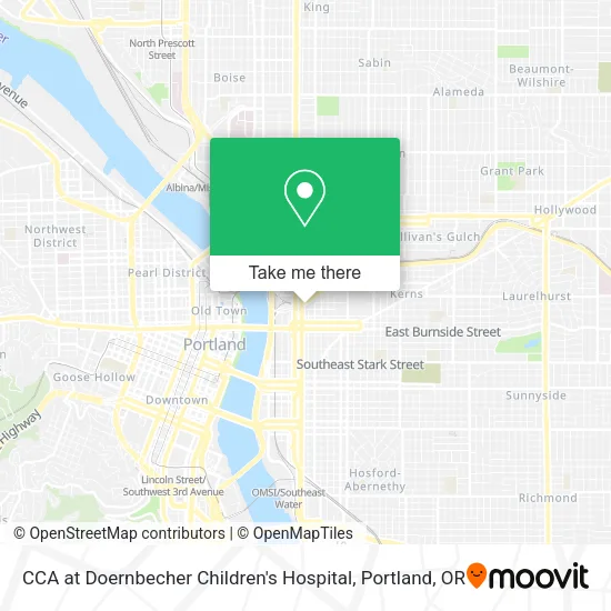 Mapa de CCA at Doernbecher Children's Hospital