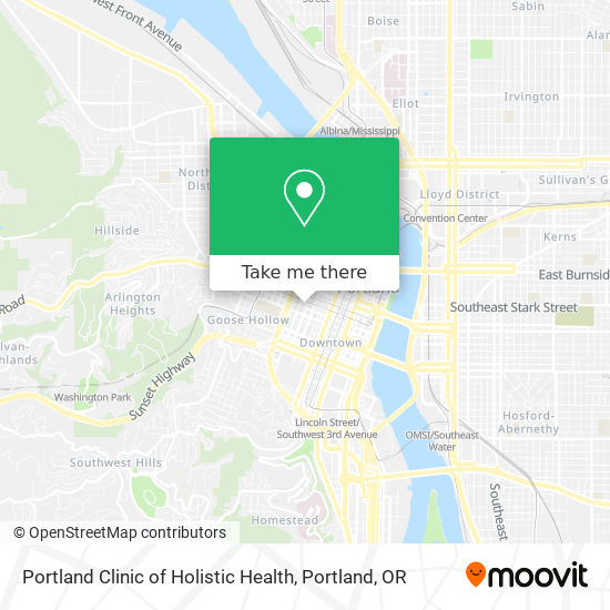 Portland Clinic of Holistic Health map