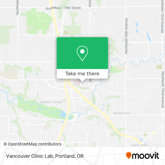 Vancouver Clinic Lab map