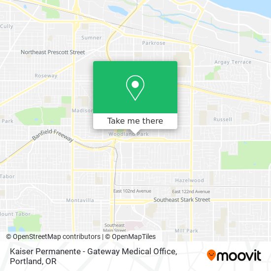 Mapa de Kaiser Permanente - Gateway Medical Office