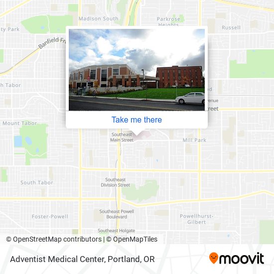 Mapa de Adventist Medical Center