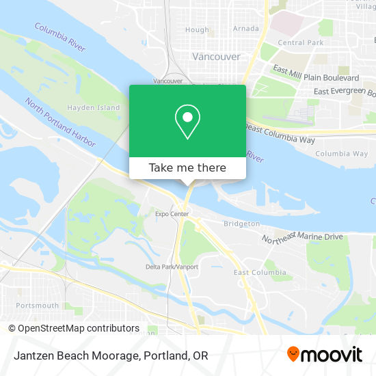 Jantzen Beach Moorage map