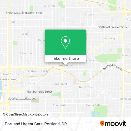 Portland Urgent Care map
