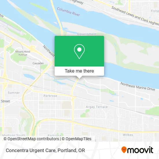 Concentra Urgent Care map