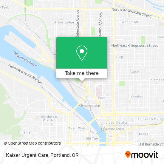 Kaiser Urgent Care map