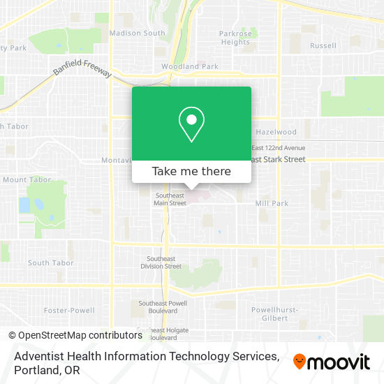 Adventist Health Information Technology Services map