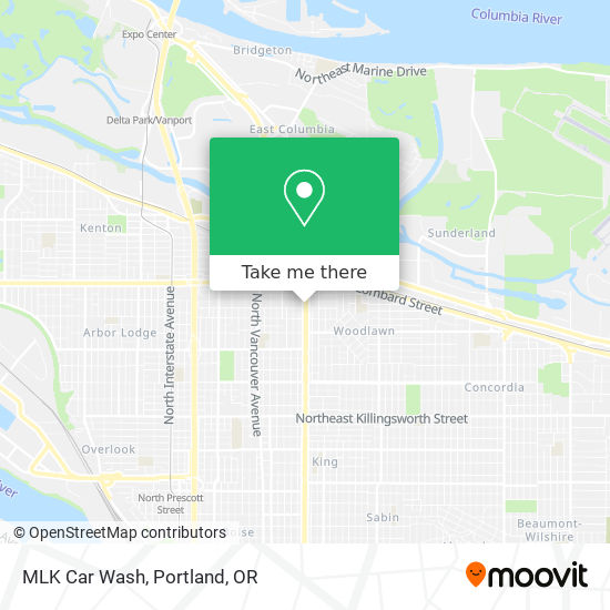 MLK Car Wash map