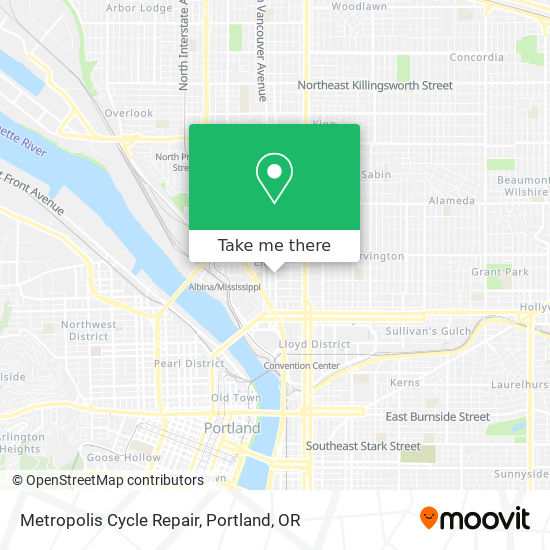 Mapa de Metropolis Cycle Repair