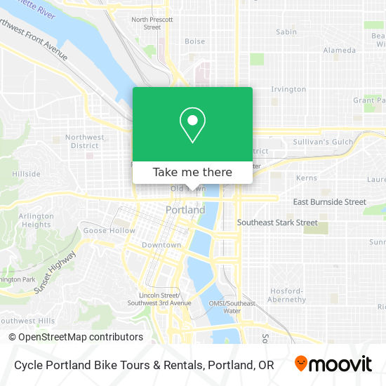 Mapa de Cycle Portland Bike Tours & Rentals