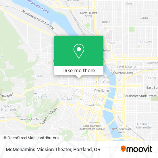 McMenamins Mission Theater map