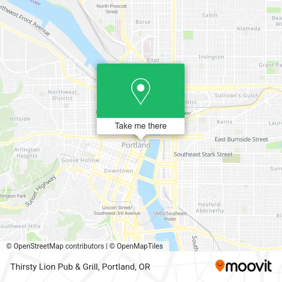 Thirsty Lion Pub & Grill map
