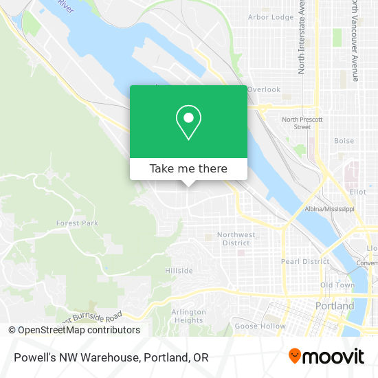 Mapa de Powell's NW Warehouse