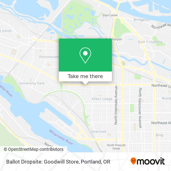 Ballot Dropsite: Goodwill Store map