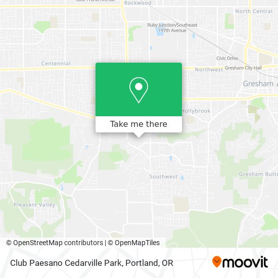 Club Paesano Cedarville Park map