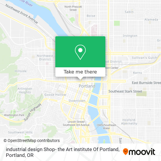 Mapa de industrial design Shop- the Art institute Of Portland