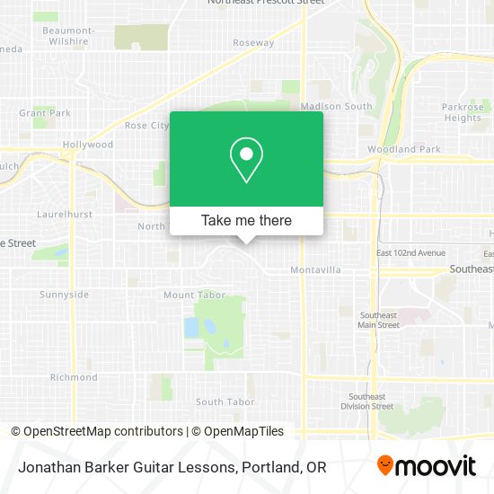 Jonathan Barker Guitar Lessons map