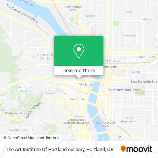 The Art Institute Of Portland culinary map