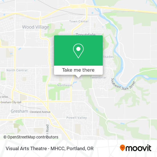 Mapa de Visual Arts Theatre - MHCC