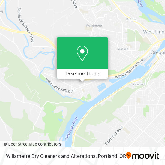 Willamette Dry Cleaners and Alterations map