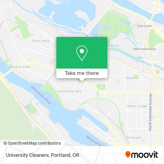 University Cleaners map