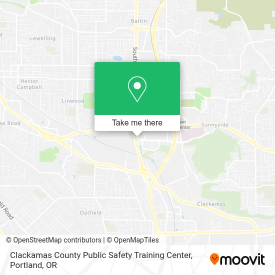 Clackamas County Public Safety Training Center map