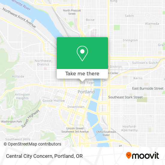 Central City Concern map