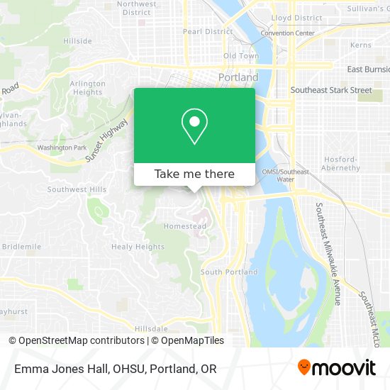 Emma Jones Hall, OHSU map