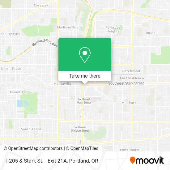 Mapa de I-205 & Stark St. - Exit 21A