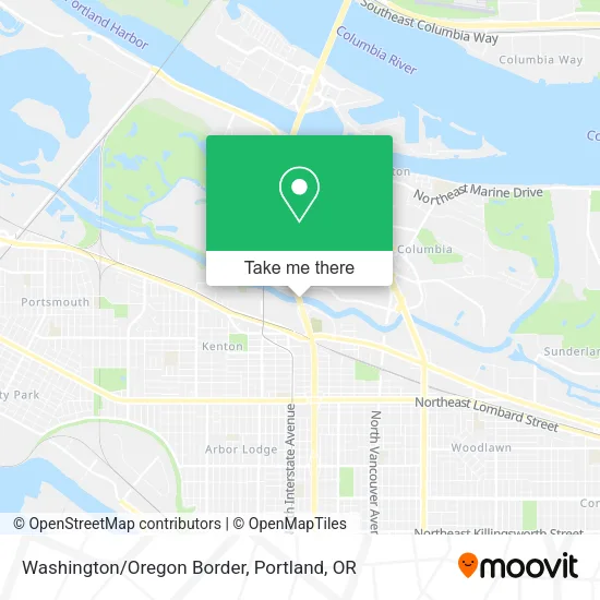 Mapa de Washington/Oregon Border
