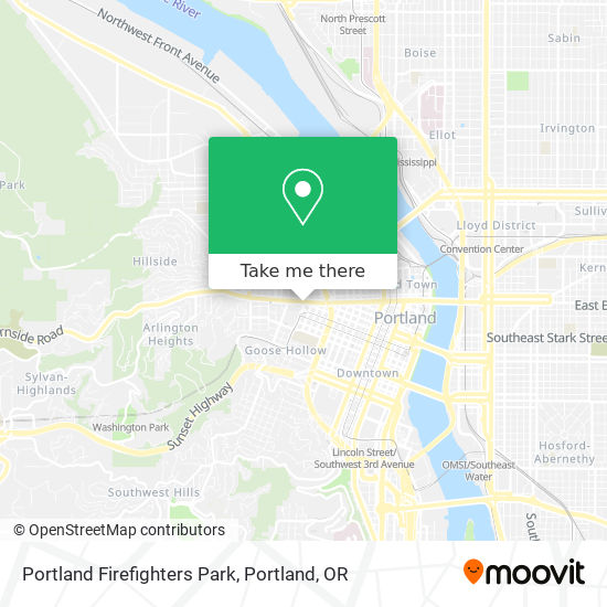 Portland Firefighters Park map