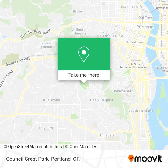 Mapa de Council Crest Park