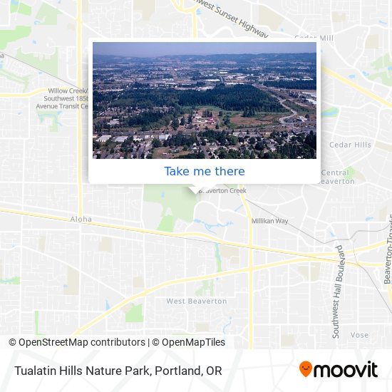 Tualatin Hills Nature Park map