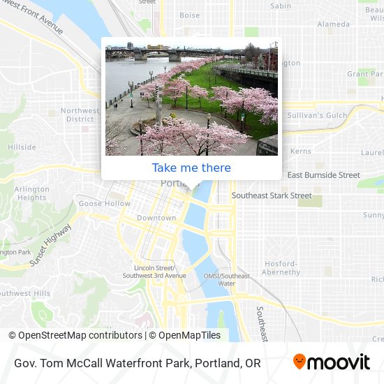 Gov. Tom McCall Waterfront Park map