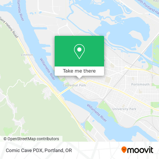 Comic Cave PDX map