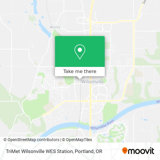 TriMet Wilsonville WES Station map