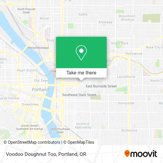 Mapa de Voodoo Doughnut Too