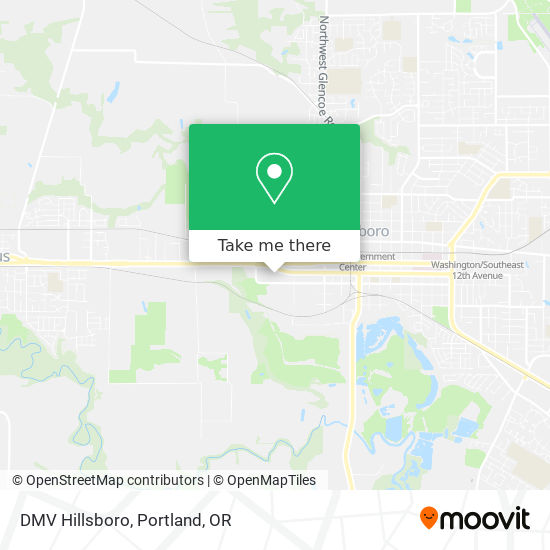 DMV Hillsboro map