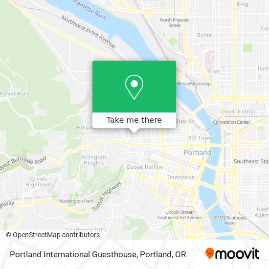 Portland International Guesthouse map