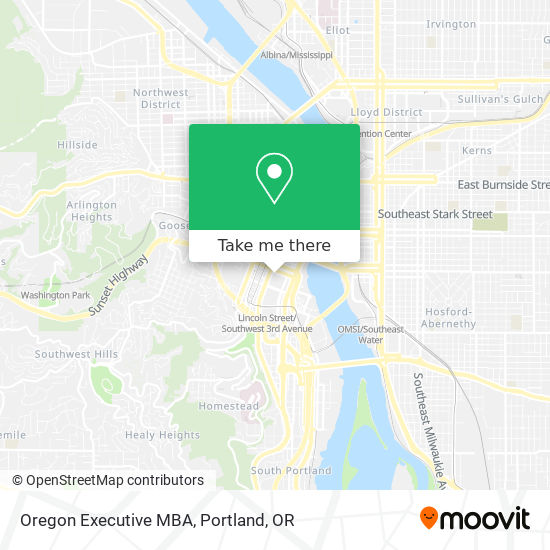 Mapa de Oregon Executive MBA